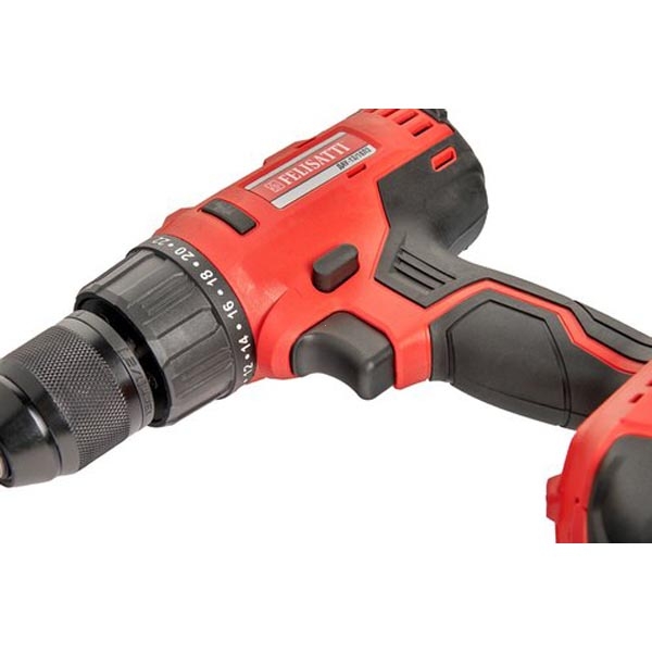 Машина ручная электрич.сверлильная аккумуляторная Felisatti ДАУ-13/18Л3,18В, 450/1700 об/мин,0-5200/0-18200 уд/мин, 4 аА/ч, 1 аккум. и ЗУ, кейс