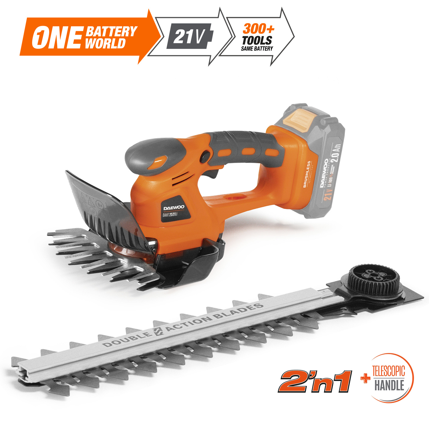 Ножницы-кусторез аккумуляторные DAEWOO DAHT 2521Li FULL SET