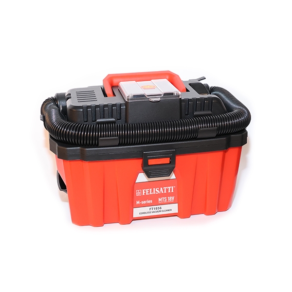 Аккумуляторный пылесос Felisatti FT1656 (картон, без аккум.), 18 В, 14А, бак 10 л, 15 мбар, бесщеточный двигатель