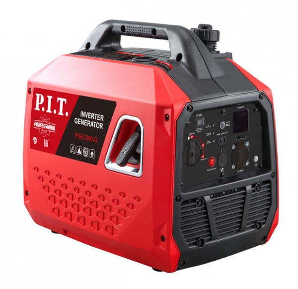 Генератор бензиновый инверторный P.I.T. PGE3300-G (3,3/3,0 кВт, 149см³, 4 такт, 1х220В, 12В, 13А)