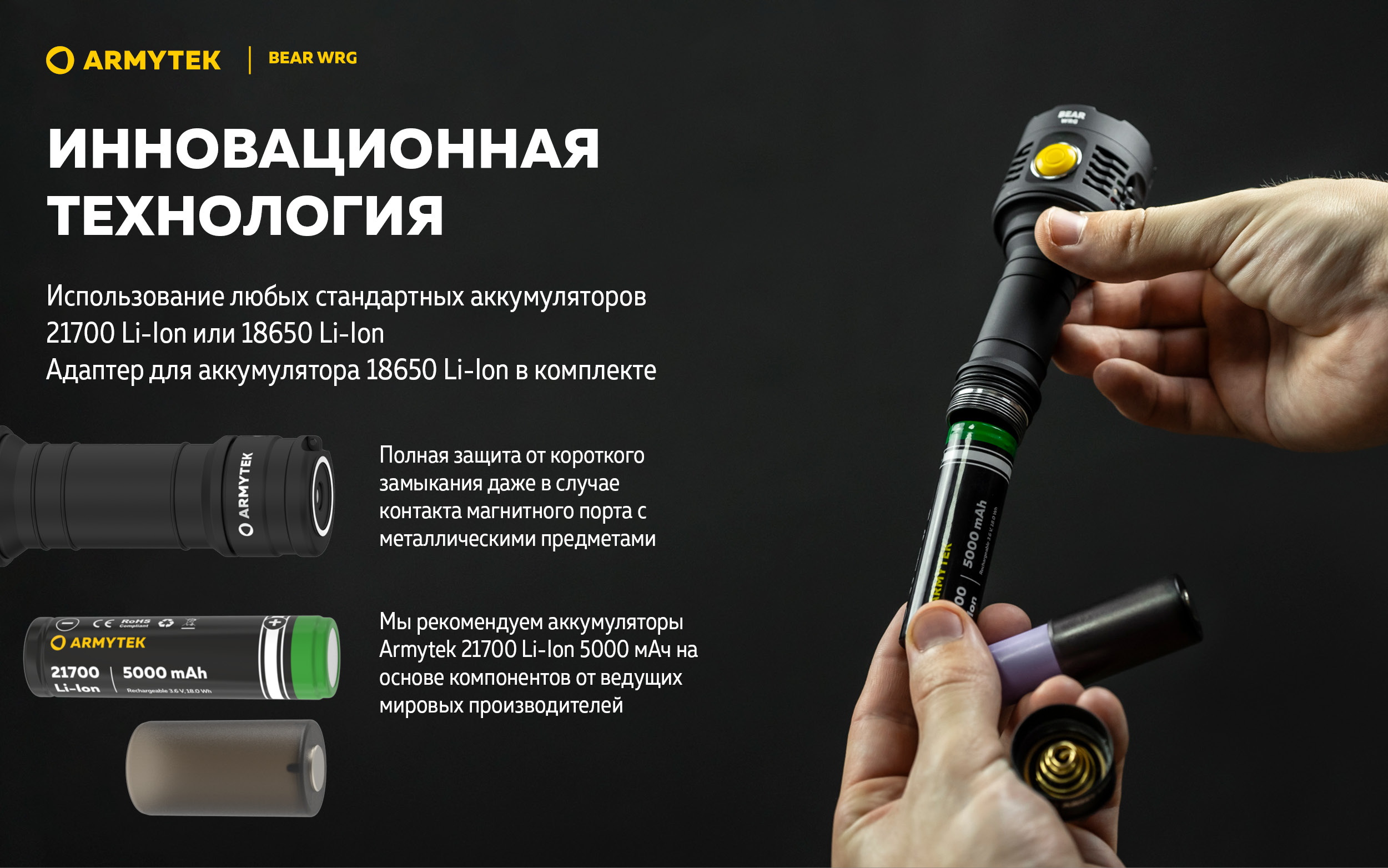 Фонарь Armytek Bear WRG