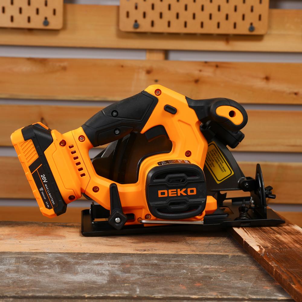 Пила циркулярная аккумуляторная DEKO DKCS20 Laser