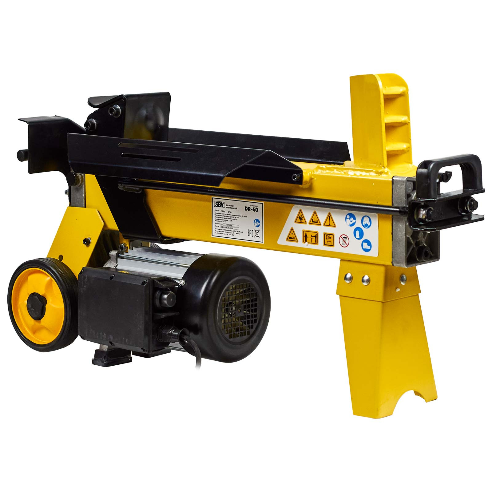 Дровокол гидравлический SBK DR-40 (1800 Вт, 370 мм, _250 мм, 4,35 т, электропривод 230 В)