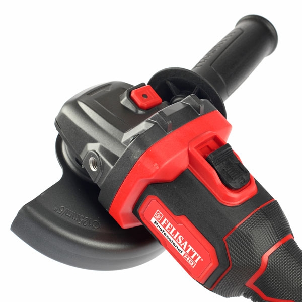 Аккумуляторная угловая шлифовальная машина FELISATTI FT1580, диск 125 мм (кейс, 2 аккум. 5,0 Ач, ЗУ 4А)