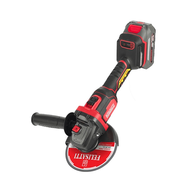 Аккумуляторная угловая шлифовальная машина FELISATTI FT1580, диск 125 мм (кейс, 2 аккум. 5,0 Ач, ЗУ 4А)