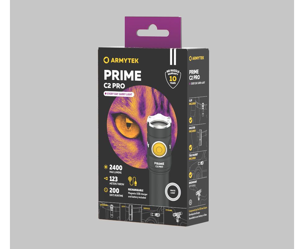 Фонарь Armytek Prime C2 Pro Magnet USB Белый