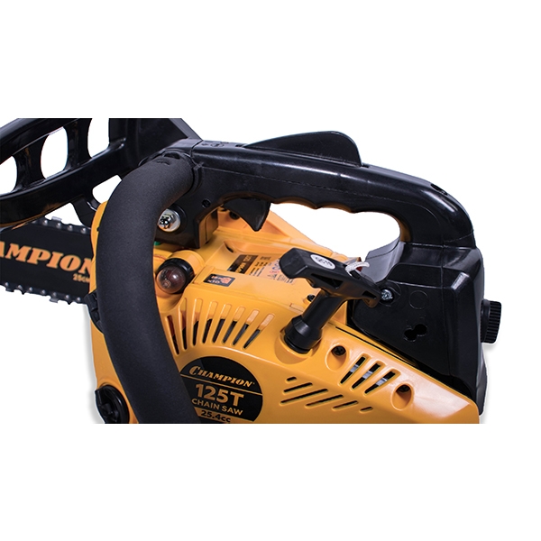 Бензиновая цепная пила CHAMPION 125T 0,7кВт.,3/8"-1,3-40Е , 25,4см.куб., CDI, 12000об/мин.