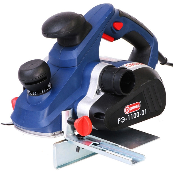 Рубанок ручной электрический ДИОЛД РЭ-1100-01,1100 Вт, 16000 об/мин, 82мм, 0-3мм