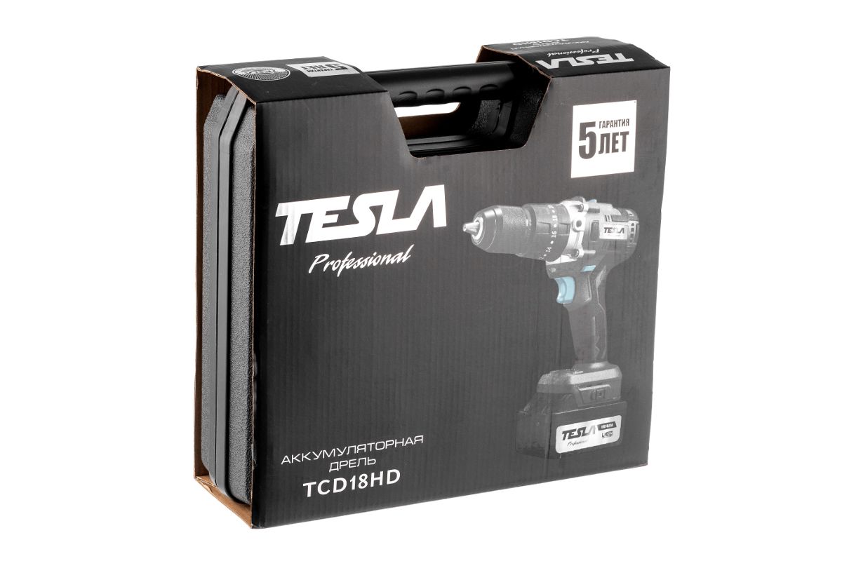 Дрель-шуруповерт ударная аккумуляторная TESLA TCD18HD