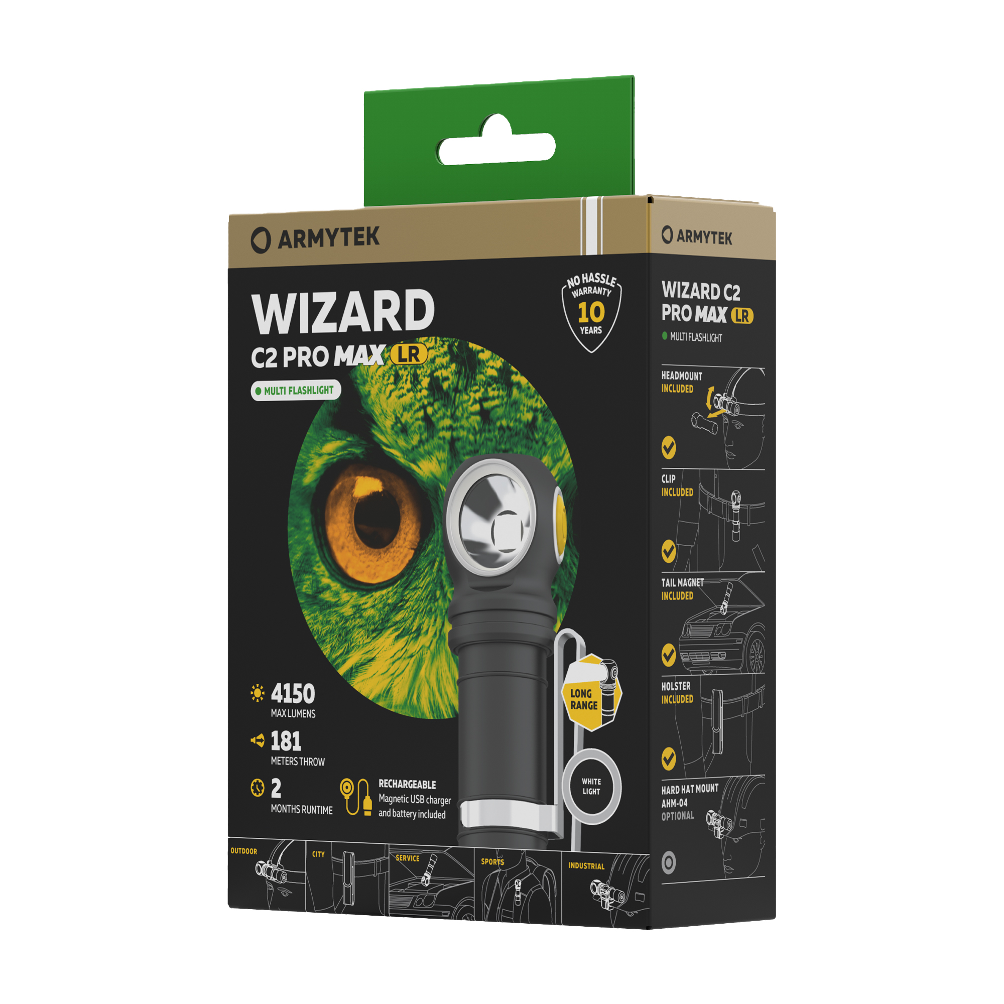 Фонарь Armytek Wizard C2 Pro Max Magnet USB LR