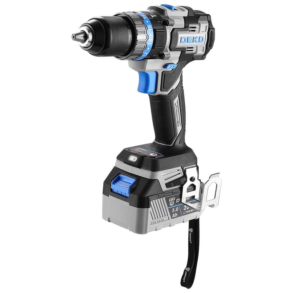 Дрель-шуруповерт ударная аккумуляторная DEKO GCD20DU PRO 083-1107