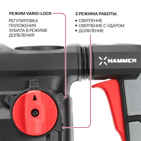 Перфоратор  P.I.T. PBH32-C6, SDS-Plus электрич, верт, 1500Вт, 6,0Дж, 3реж, Ø32мм, 0-920об/мин