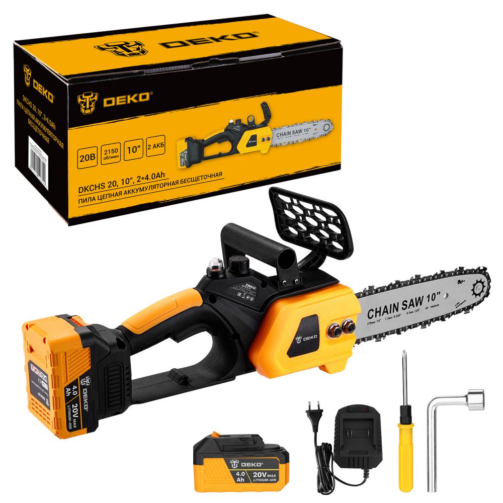 Пила цепная аккумуляторная DEKO DKCHS 20 086-2000