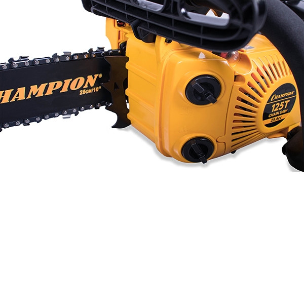 Бензиновая цепная пила CHAMPION 125T 0,7кВт.,3/8"-1,3-40Е , 25,4см.куб., CDI, 12000об/мин.