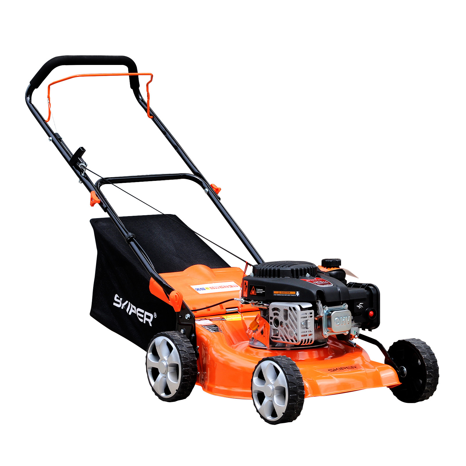 Газонокосилка бензиновая SKIPER GW461 (46 см, ручной, LC 3,5 лс, мульч, стал.дека, тр-сб.60 л,+НОЖ)