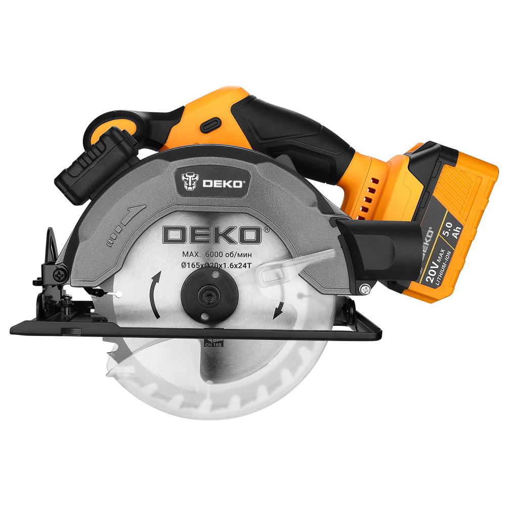 Пила циркулярная аккумуляторная DEKO CSDU20
