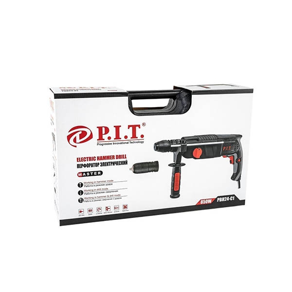 Перфоратор P.I.T. PBH24-C1, 3-реж. гор., 850Вт. ,2,4дж.SDS+ , Быстросъемный патрон
