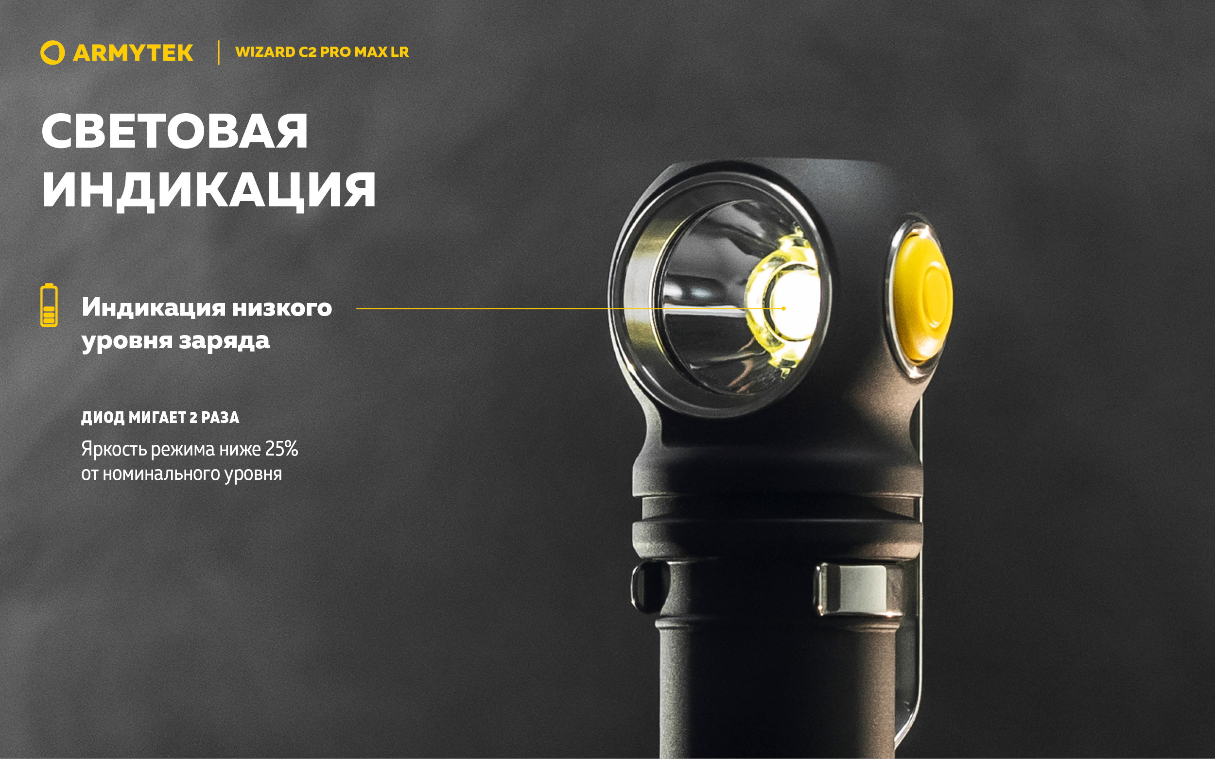 Фонарь Armytek Wizard C2 Pro Max LR Теплый
