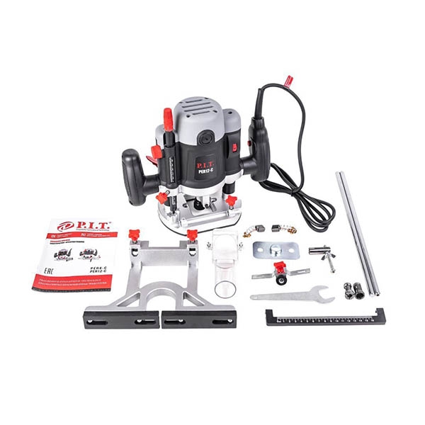 Фрезер электрический P.I.T. PER12-C, 2100Вт., рег-ка 6000-22000 об/мин., цанга 8, 12мм, плавный пуск