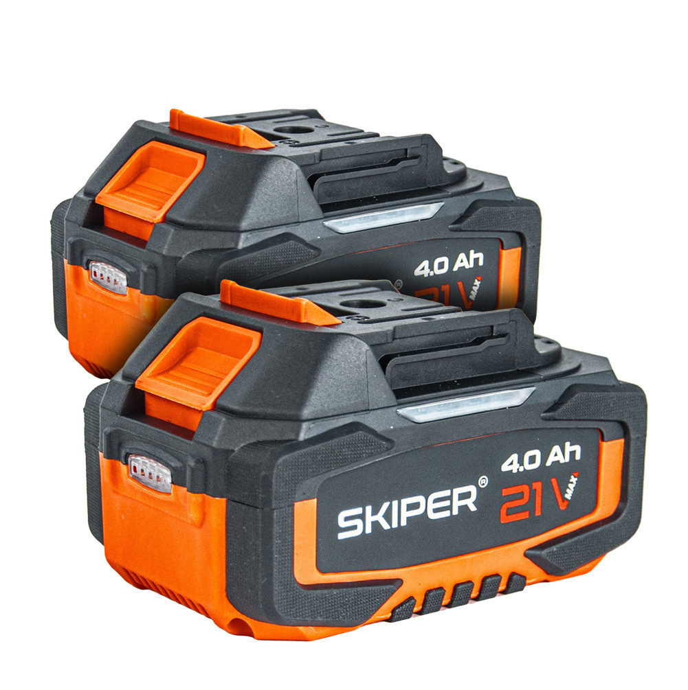Газонокосилка аккумуляторная SKIPER KW430 (43см, бесщёт.двиг, мульчирование, 2акк*21В*4А/ч)