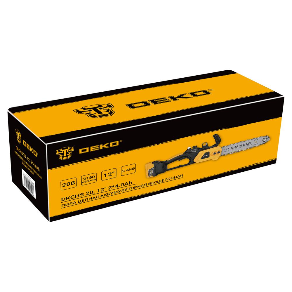 Пила цепная аккумуляторная DEKO DKCHS 20 085-2000