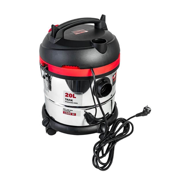 Пылесос P.I.T. PVC20-C Premium, 1,5кВт, 3м. шланг, пылесборн. 20л, нерж. к-с, бум.мешок, 2кВт., подкл.инстр)