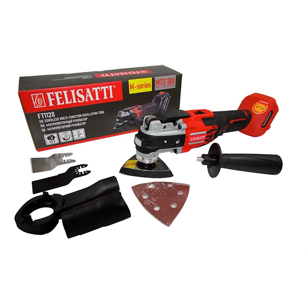 Аккумуляторный реноватор (МФИ) Felisatti FT1120, 18 В, диапазон фронтальных колебаний 3 мм