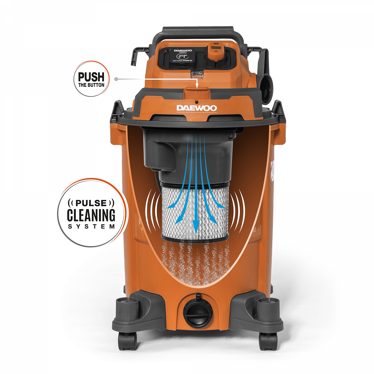 Пылесос строительный DAEWOO DAVC 2500SD
