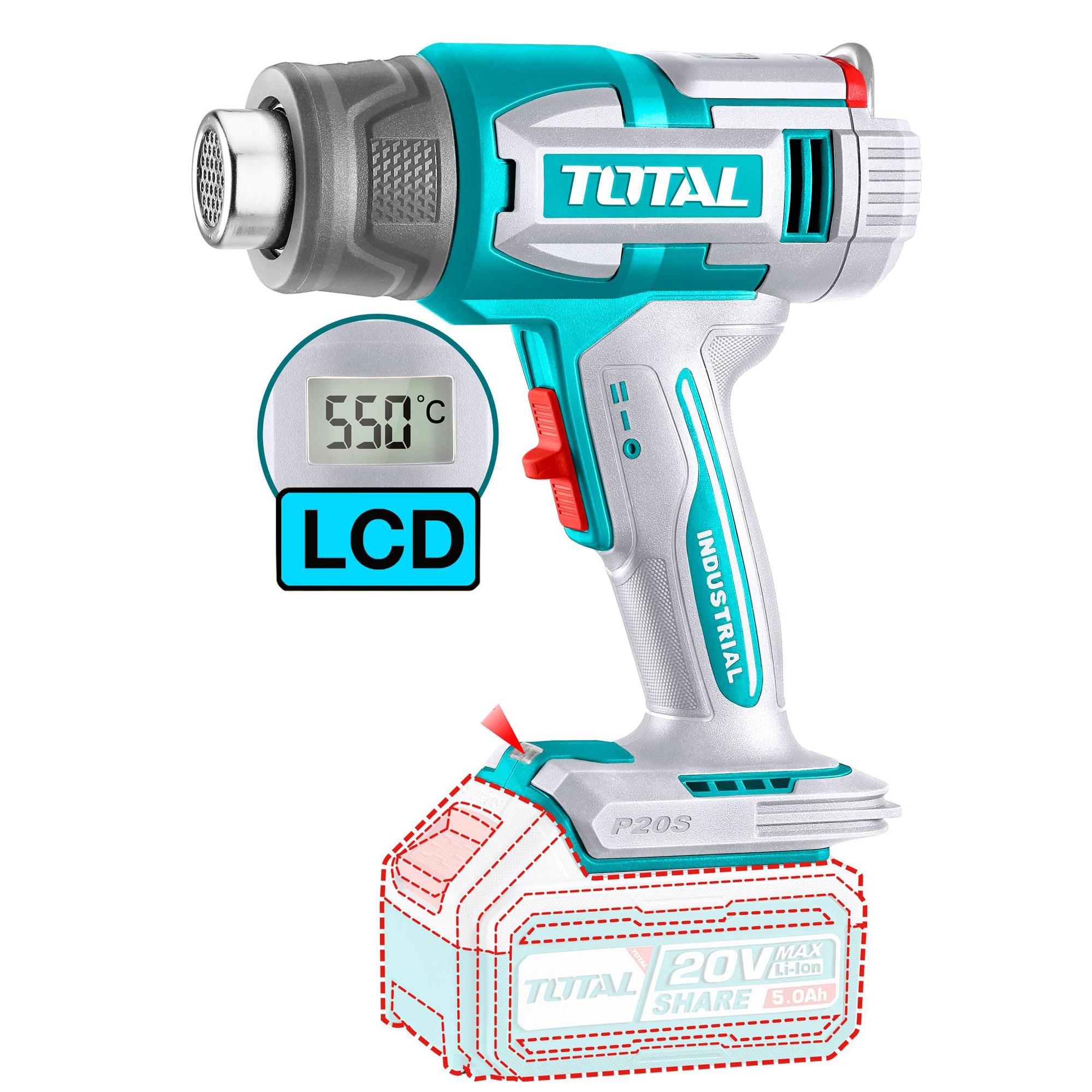 Фен строительный (термовоздуходувка) TOTAL TBLI20035
