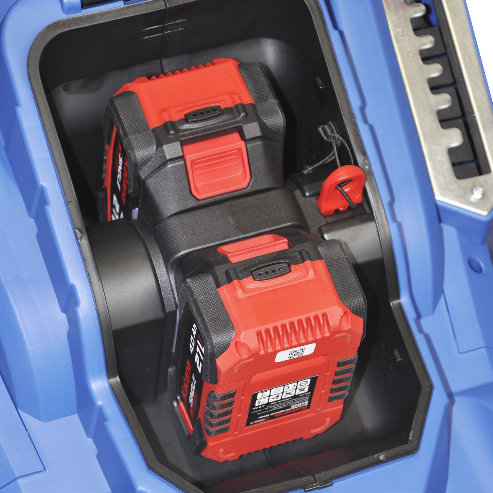 Газонокосилка аккумуляторная KATANA KW430 (43 см, 21В, бесщёт.двиг, мульчирование, 4А/ч*2акк*21В)